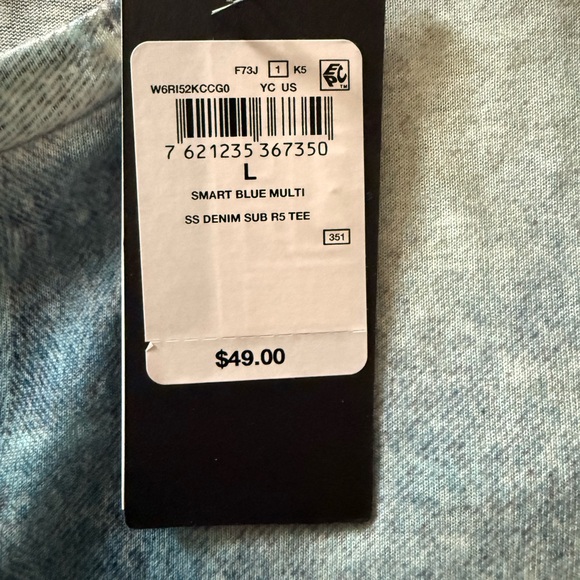 Guess Blue Denim Chain Print Top - Picture 7 of 7